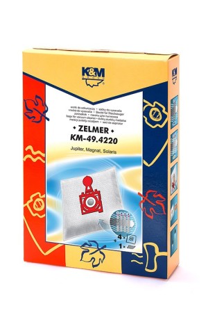Worek do odkurzacza Zelmer czerwony KM-49.4220 4W+1F. Z 1
