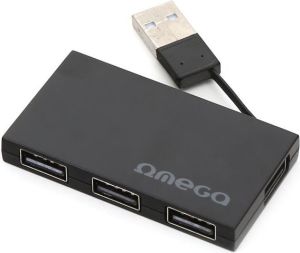 HUB USB Omega 4x USB-A  (OUH24BB) 1