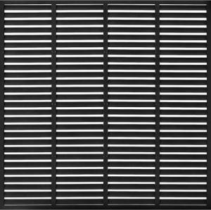 vidaXL vidaXL Ogrodzenie żaluzjowe, WPC, 180x180 cm, czarne 2