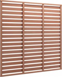 vidaXL vidaXL Panel ogrodzeniowy z WPC, 180x180 cm, brązowy 2