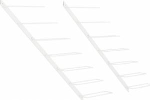 vidaXL vidaXL 2 ścienne uchwyty na 7 butelek wina, białe, metalowe 2