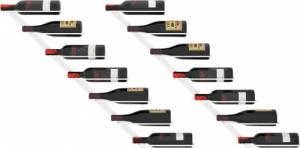 vidaXL vidaXL 2 ścienne uchwyty na 7 butelek wina, białe, metalowe 3