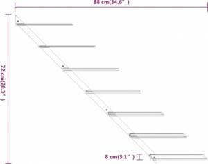 vidaXL vidaXL 2 ścienne uchwyty na 7 butelek wina, białe, metalowe 5