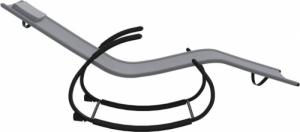 vidaXL vidaXL Leżak, bujany, stal i tworzywo textilene, szary 5