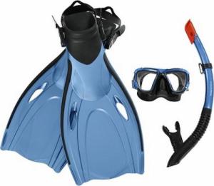 Bestway Zestaw Do Nurkowania Maska, Rurka, Płetwy Niebieski 2