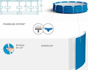 Bestway Basen stelażowy 366x76 cm 1w1 5