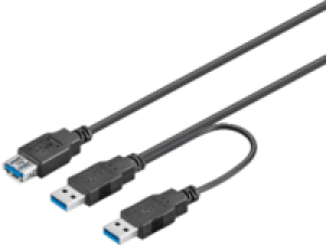 Kabel USB MicroConnect USB-A - Czarny (USB3.0AFY03MICRO) 1