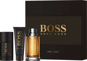 Hugo Boss The Scent Zestaw dla mężczyzn EDT 100ml + dezodorant sztyft 75ml + Żel pod prysznic 50ml 1