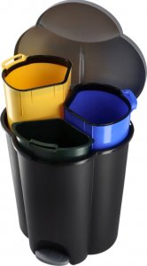 Kosz na śmieci Curver do segregacji na pedał 40L czarny (254540) 7