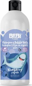 Barwa BARWA_Bebi Kids Shampoo &amp; Bubble Bath szampon i płyn do kąpieli dla dzieci 2w1 Blueberry 500ml 1