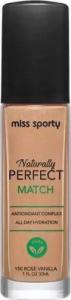 Miss Sporty MISS SPORTY_Naturally Perfect Match wegański podkład nawilżający 150 Rose Vanilla 30ml 1
