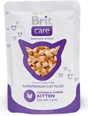 Brit Care Cat Chicken & Cheese KITTEN Pouch 80g 1