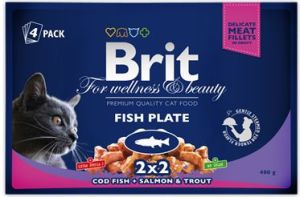 Brit Premium Cat Pouches Fish Plate 4x100g 1