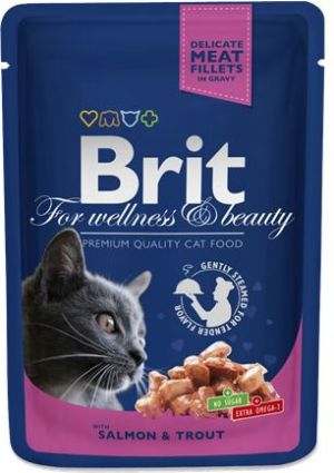 Brit Premium Cat Pouches with Salmon & Trout 100g 1