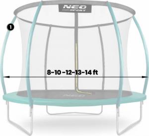 Neo-Sport Słupek górny do trampoliny typu C 8-14 ft zielony Neo-Sport 2