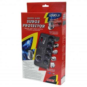 Listwa zasilająca Logo Master/Slave przeciwprzepięciowa 6 gniazd 3m czarny (19012) 2