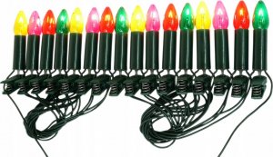 Lampki choinkowe Rumlux Lampki choinkowe tradycyjne na żabki świeczki 16X5W E10 multikolor KCH-5 zielony Rumlux 12