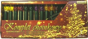 Lampki choinkowe Rumlux Lampki choinkowe tradycyjne na żabki świeczki 16X5W E10 multikolor KCH-5 zielony Rumlux 13