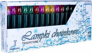 Lampki choinkowe Rumlux Lampki choinkowe tradycyjne na żabki świeczki 16X5W E10 multikolor KCH-5 zielony Rumlux 16
