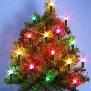 Lampki choinkowe Rumlux Lampki choinkowe tradycyjne na żabki świeczki 16X5W E10 multikolor KCH-5 zielony Rumlux 7