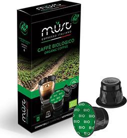 MUST Kapsułki do Nespresso* 10 szt. CAFFE BIOLOGICO - kawa bio - Must Espresso 1