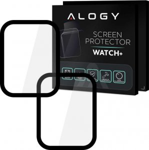 Alogy Alogy Full Glue 2x Elastyczne Szkło 3D do Xiaomi Mi Watch (wersja chiny) Black uniwersalny 3