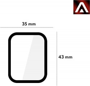 Alogy Alogy Full Glue 2x Elastyczne Szkło 3D do Xiaomi Mi Watch (wersja chiny) Black uniwersalny 4