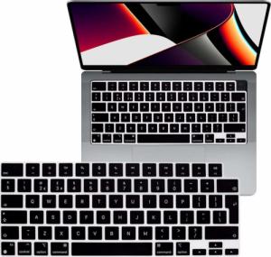 Alogy Nakładka ochronna silikonowa na klawiaturę do Apple Macbook Pro 14/16 M1 2021 A2442/A2485 Czarna uniwersalny 1