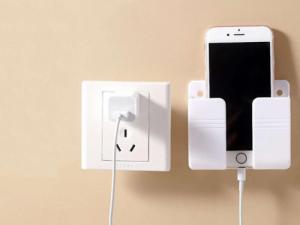 Alogy Alogy Uchwyt na ścianę do telefonu stojak na telefon hak do ładowania Biały uniwersalny 5