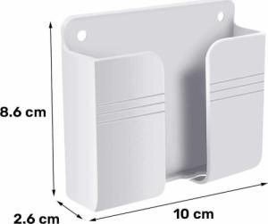 Alogy Alogy Uchwyt na ścianę do telefonu stojak na telefon hak do ładowania Biały uniwersalny 6