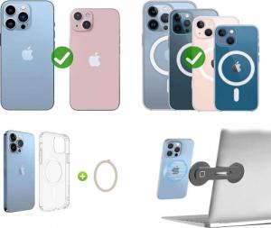 Alogy Alogy Magnetyczny uchwyt na telefon do Magsafe do Apple iPhone 12/ 13 Czarny uniwersalny 2