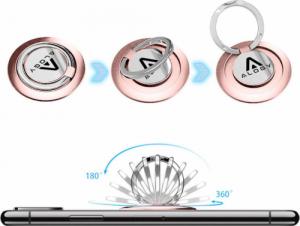 Alogy Alogy Ring Holder Uchwyt na palec stojak do telefonu Różowy uniwersalny 2