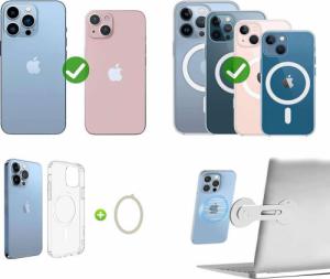 Alogy Alogy Magnetyczny uchwyt na telefon do Magsafe do Apple iPhone 12/ 13 Srebrny uniwersalny 2