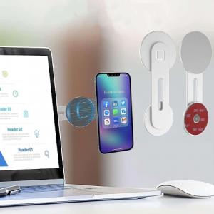 Alogy Alogy Magnetyczny uchwyt na telefon do Magsafe do Apple iPhone 12/ 13 Srebrny uniwersalny 4