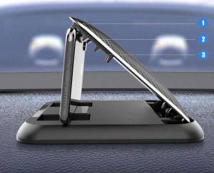 Alogy Alogy Carbon Car Holder Uchwyt samochodowy na telefon GPS na deskę rozdzielczą 6.8 cali uniwersalny 17