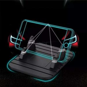 Alogy Uchwyt na telefon do samochodu antypoślizgowy Silikon GPS na deskę rozdzielczą Czarny uniwersalny 8