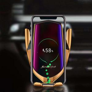 Alogy Alogy Uchwyt samochodowy R2 do kratki automatyczny ładowarka QI 10W Złoty uniwersalny 11