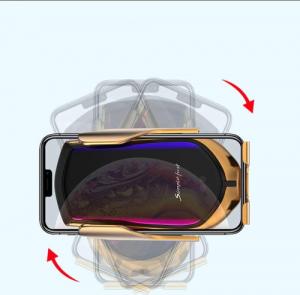 Alogy Alogy Uchwyt samochodowy R2 do kratki automatyczny ładowarka QI 10W Złoty uniwersalny 2