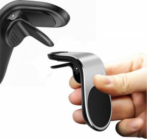 Alogy Alogy Magnetyczny uchwyt samochodowy do kratki srebrny uniwersalny 2