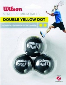 Wilson Piłki do squasha Wilson Staff Squash Yellow Dot Ball WRT618300 One size 1