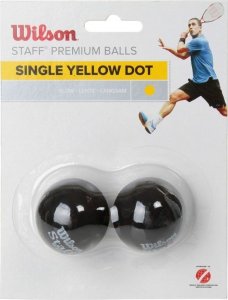 Wilson Wilson Staff Squash Yellow Dot 2 Pack Ball WRT617800 Czarne One size 1