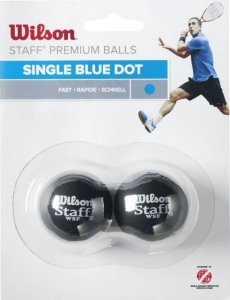 Wilson Wilson Staff Squash Blue Dot 2 Pack Ball WRT617500 Czarne One size 1