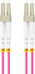 Lanberg PATCHCORD ŚWIATŁOWODOWY MM LC/UPC-LC/UPC DUPLEX 3.0MM OM4 50/125 LSZH 5M FIOLETOWY LANBERG 2