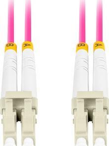 Lanberg PATCHCORD ŚWIATŁOWODOWY MM LC/UPC-LC/UPC DUPLEX 3.0MM OM4 50/125 LSZH 5M FIOLETOWY LANBERG 3