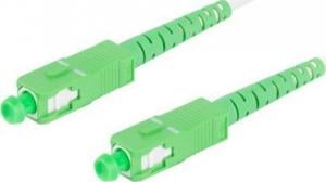 Lanberg PATCHCORD ŚWIATŁOWODOWY SM SC/APC-SC/APC SIMPLEX 3.0MM LSZH G657A2 20M BIAŁY LANBERG 1