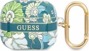 Guess Etui ochronne Flower Strap Collection do AirPods 3 zielone 1