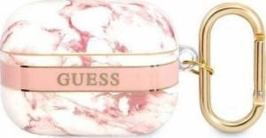 Guess Etui ochronne Marble Strap Collection do AirPods Pro różowe 1