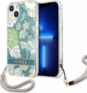 Guess Guess GUHCP13MHFLSN iPhone 13 6,1" zielony/green hardcase Flower Strap 1