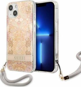 Guess Guess GUHCP13SHFLSD iPhone 13 mini 5,4" złoty/gold hardcase Flower Strap 1