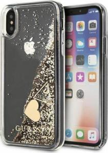 Guess Guess GUOHCPXGLHFLGO iPhone X/Xs gold/złoty hard case Glitter Charms 1